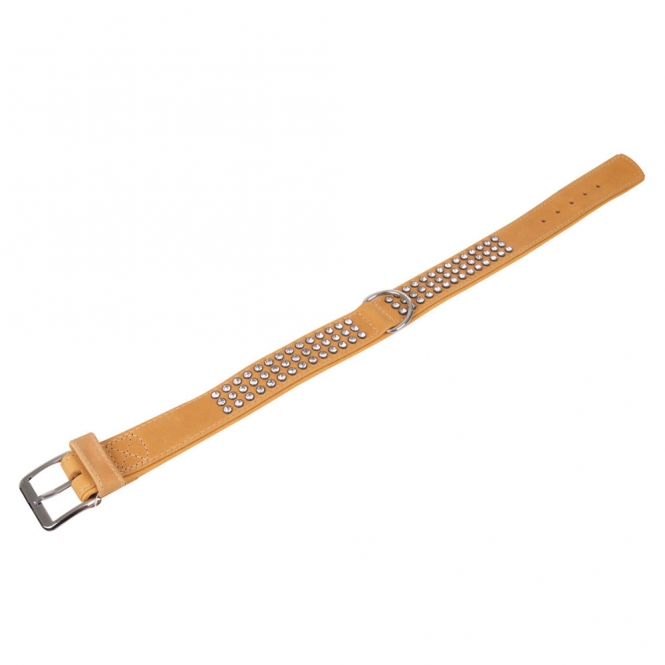 Karlie Buffalo Strass-Halsband - Hellbraun - 3-reihig, 65cm/40mm – Bild 3