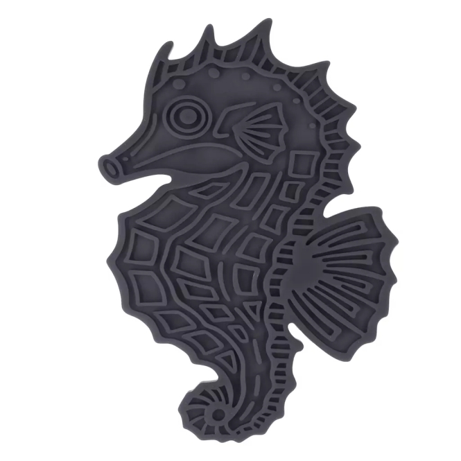 Lick Mat Seahorse - grau