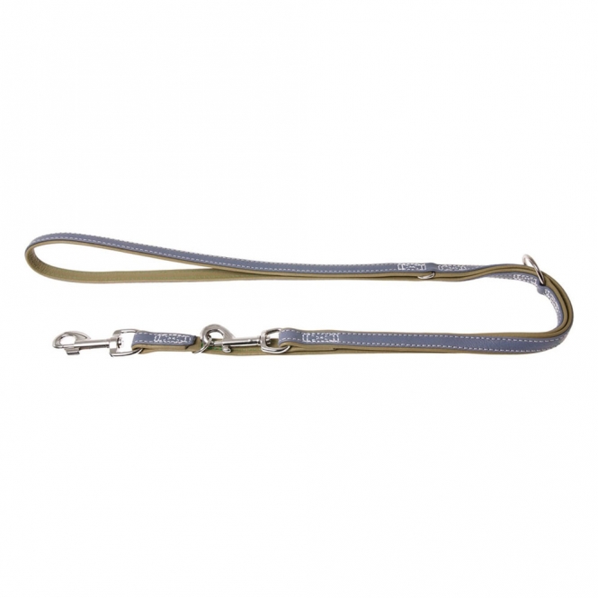 Karlie Vintage Trend Leine - Rauchblau/Moosgrün - 200cm / 22mm – Bild 3